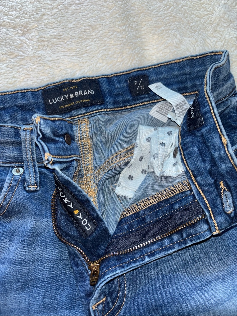 Lucky Brand Dark Wash Blue Distressed Bridgette Skinny Jeans - Picture 6 of 9